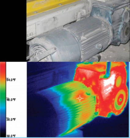 Arriba: imagen real - Abajo: imagen termográfica