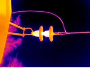 Puntos calientes en cadena de aisladores