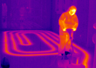 Detección de recorrido y fugas en losas radiantes