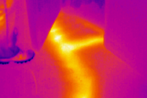 Fuga de agua caliente en losa radiante